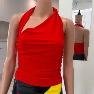 Zara Red Halter Top